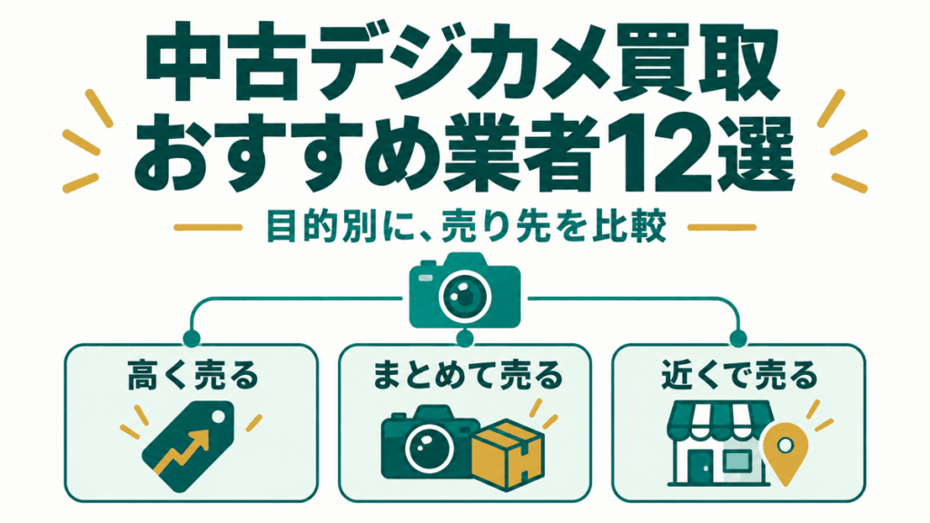 デジカメ買取おすすめ業者12選!相場・売るならどこが高いか目的別に整理